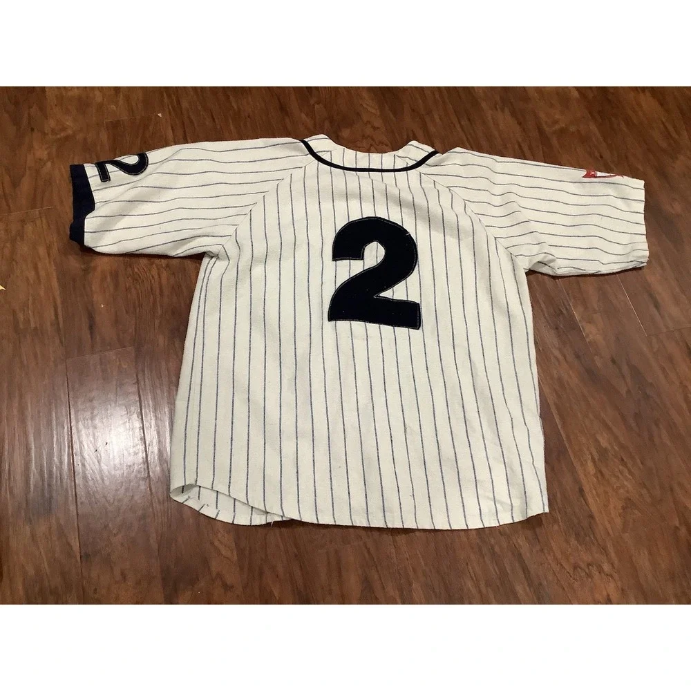 New York Baseball Jersey Men's2X Large Sewn Lettering #2 Wool Blend Hip Hop
